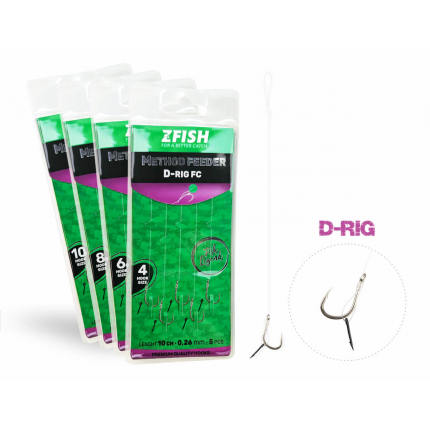 Zfish Návazec Method Feeder D-Rig 10 cm 5 ks