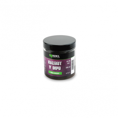 Nikl Black halibut pelety v dipu Krill Berry 15+20mm, 250ml