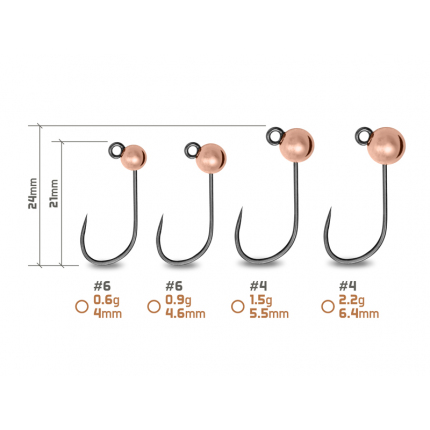 Delphin Wolframový Jig T-AREA BL Měděný 5 ks