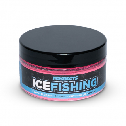 Mikbaits ICE FISHING range - Sypký fluo dip Česnek 100ml