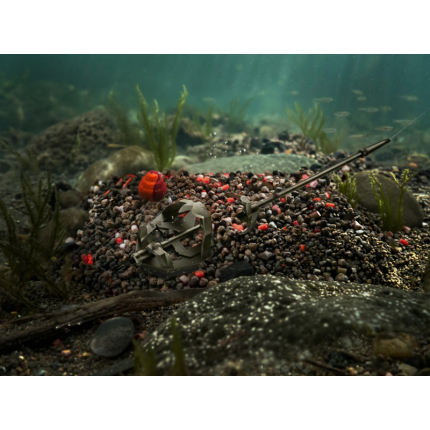 Delphin Pelety Reaxe Ready&Go Pellet Box + Booster a Nástrahy Losos-Rak 400 g