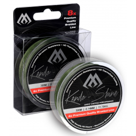 Mikado Pletená Šňůra Kendo Shine 0.12mm/9.62kg/2100m Zelená 1 Cívka Mikado Pletená Šňůra Kendo Shine 0.12mm/9.62kg/2100m Zelená 1 Cívka