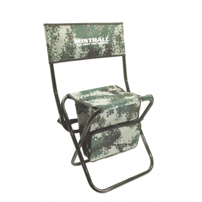 Mistrall rybářská židle s opěrátkem a taškou, maskáč Mistrall rybářská židle s opěrátkem a taškou, maskáč