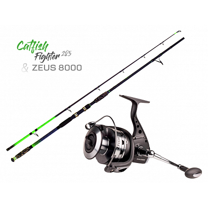 ZFISH Combo Prut Catfish Fighter 2,85m/100-300g + Naviják Zeus ZX 8000 ZFISH Combo Prut Catfish Fighter 2,85m/100-300g + Naviják Zeus ZX 8000