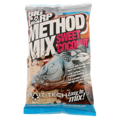 Bait-Tech krmítková směs Big Carp Method Mix Coconut 2 kg Bait-Tech krmítková směs Big Carp Method Mix Coconut 2 kg