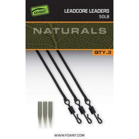 Fox Montáž Naturals Leadcore Leaders 75 cm 3 ks 50 lb