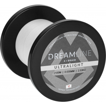 Mikado Pletená Šňůra Dreamline Ultralight 0.035mm/2.53kg/2100m Bílá 1 Cívka Mikado Pletená Šňůra Dreamline Ultralight 0.035mm/2.53kg/2100m Bílá 1 Cívka