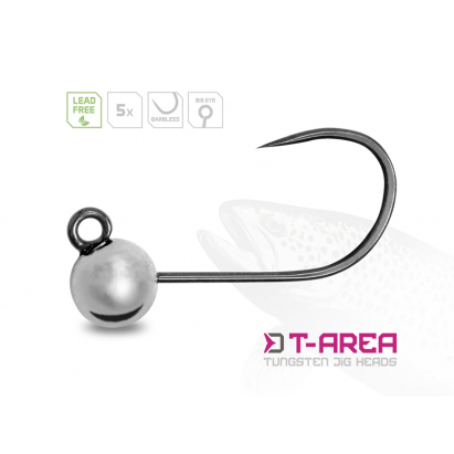 Delphin Wolframový Jig T-AREA BL Stříbrný 5 ks
