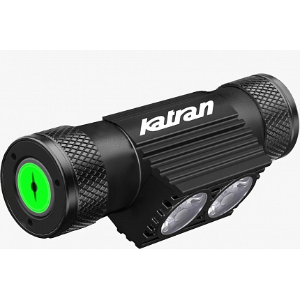 Katran Čelová Dobíjecí Svítilna Headlamp W/B 460 PRO - Double Click modrá a bílá LED + box + náhradní baterie zdarma NEW