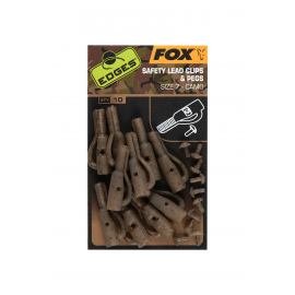 Fox Závěsky Edges Camo Safety Lead Clips & Pegs 10 ks Velikost 7