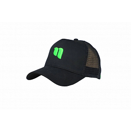 Kšiltovka Síťovaná Black Nikl Logo