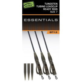 Fox Závěsky Edges Tungsten Tubing Leadclip Ready Rigs Size 7 3 ks