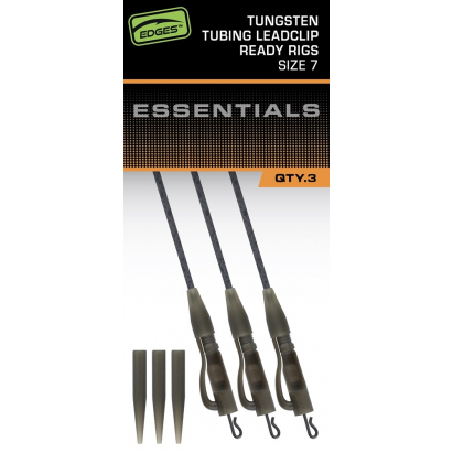 Fox Závěsky Edges Tungsten Tubing Leadclip Ready Rigs Size 7 3 ks