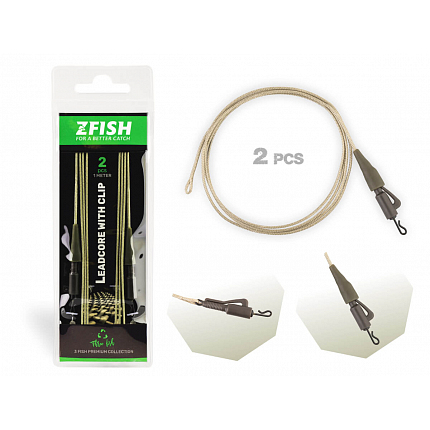 Zfish Hotová Montáž Leadcore Lead Clip 2 ks