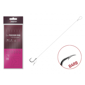 Návazec Delphin FLR D-rig / 6ks 8cm / 0,22mm / BARB #6 / Sting 7mm