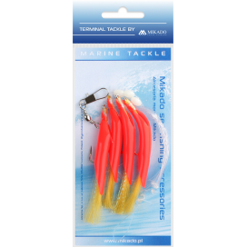 Mikado Mořský Návazec Hair Tube Rig Háček 3/0 Červená/žlutá 1 Ks
