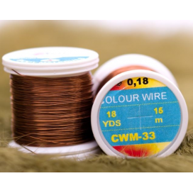 Hends kroužkovací drátek Colour Wire 0,09mm 21,6m Hnědá