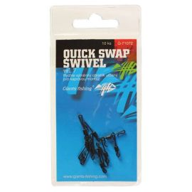Giants Fishing Rychlovýměnný obratlík Quick Swap Swivel, UK.7 (vel.12 EU )/10ks